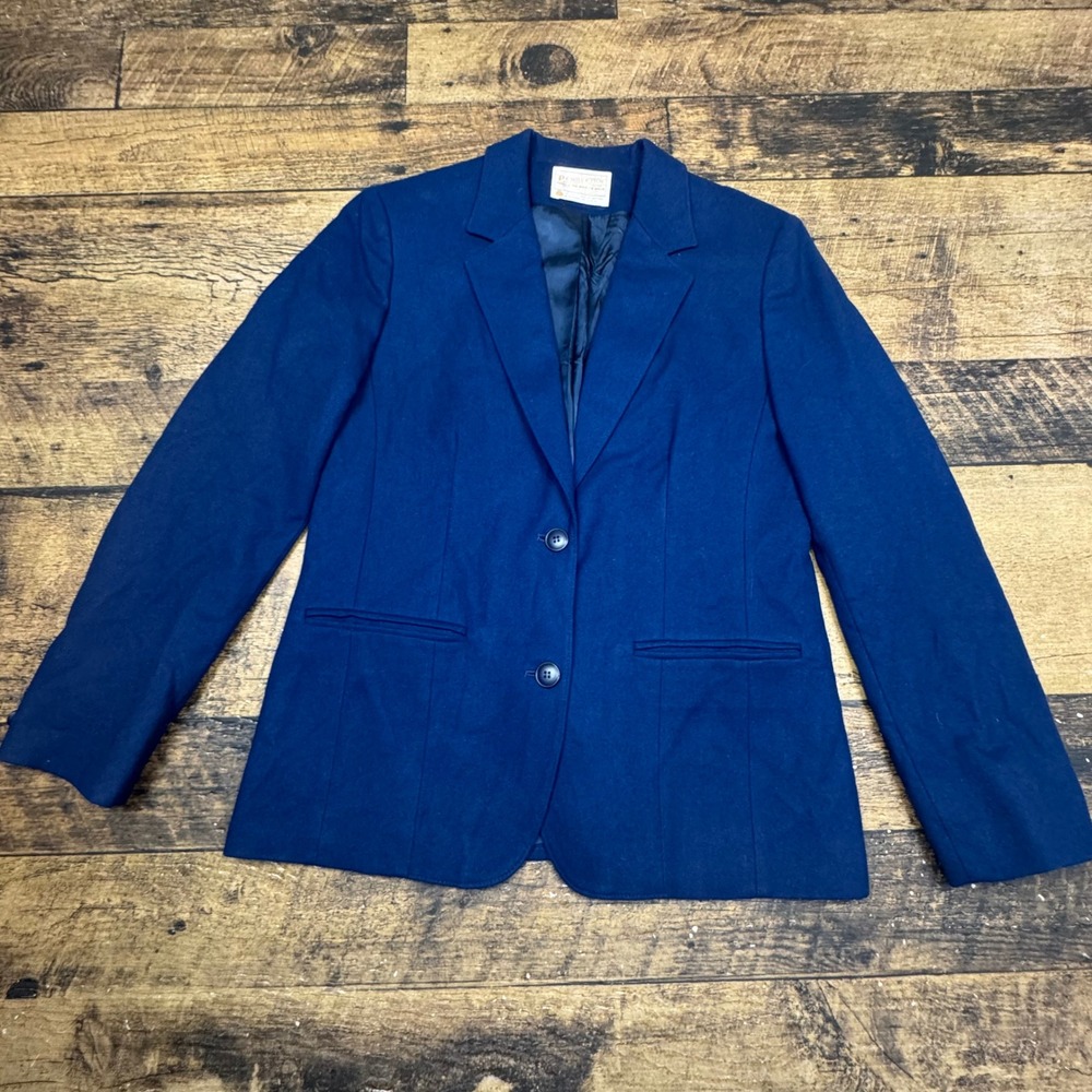 Pendleton Wool Blazer Jacket Two Button Front Classic Blue Size Unknown‎
